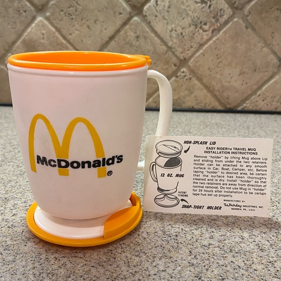 McDonald's Other - Vintage Retro McDonalds Coffee Travel Mug Mounting Disc